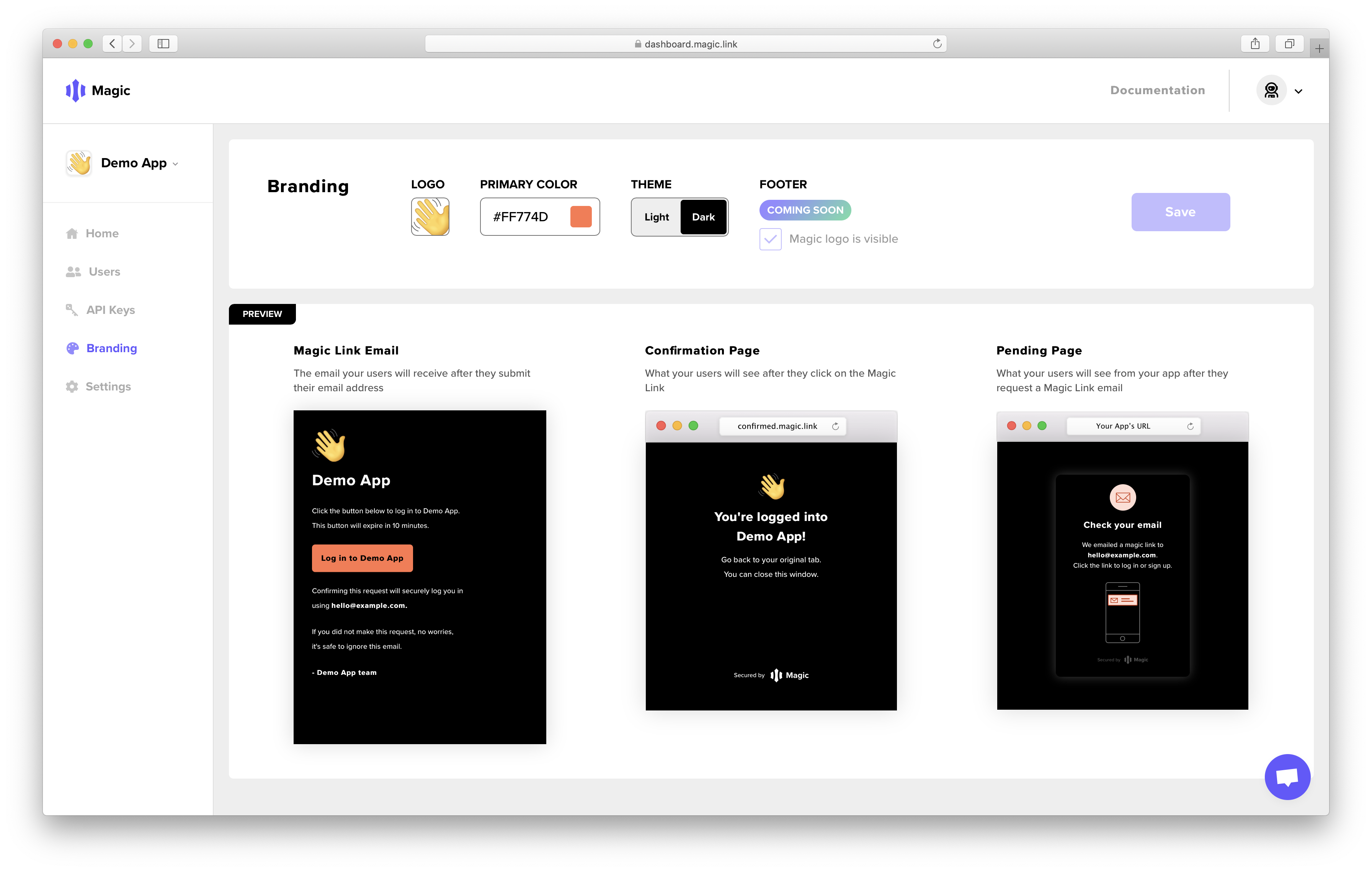 Custom branding