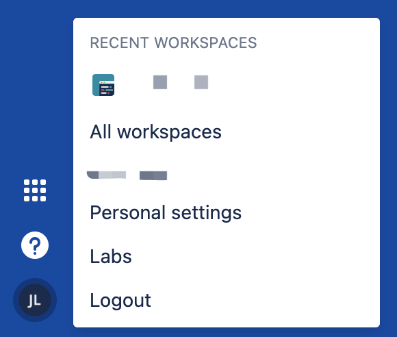 Click All workspaces
